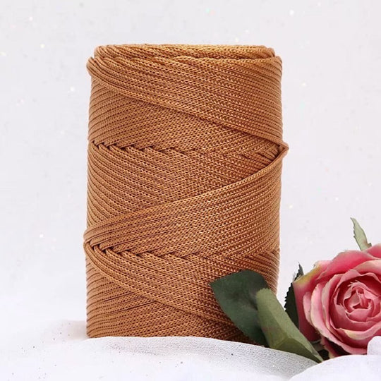 Fil Macramé en Nylon 3mm 200m Marron Café Qualité Supérieure