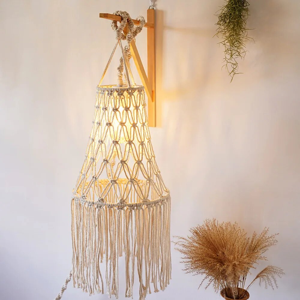 Abat Jour Macramé Vintage Coton