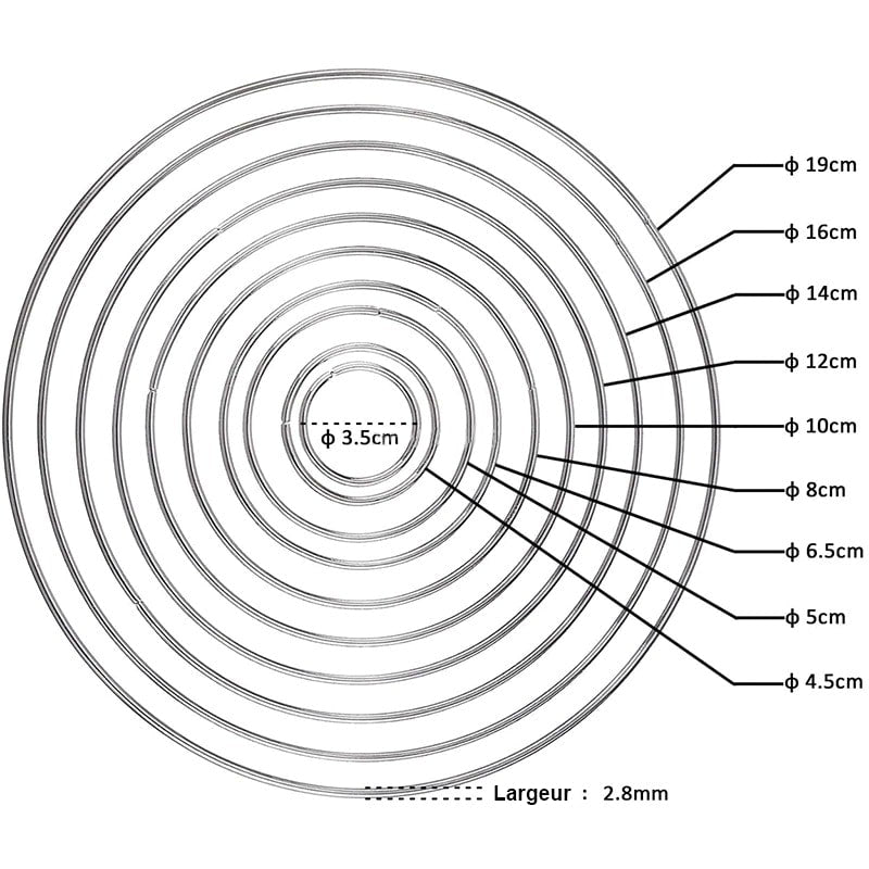 Anneau en Métal DIY Macramé pour Débutant