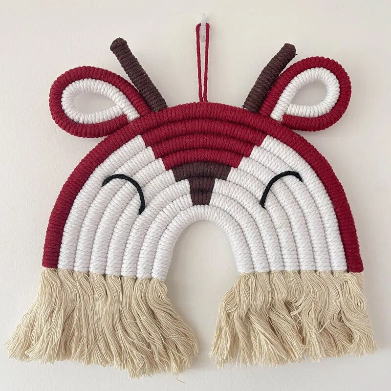 Arc en Ciel Macramé Animal Coton Naturel