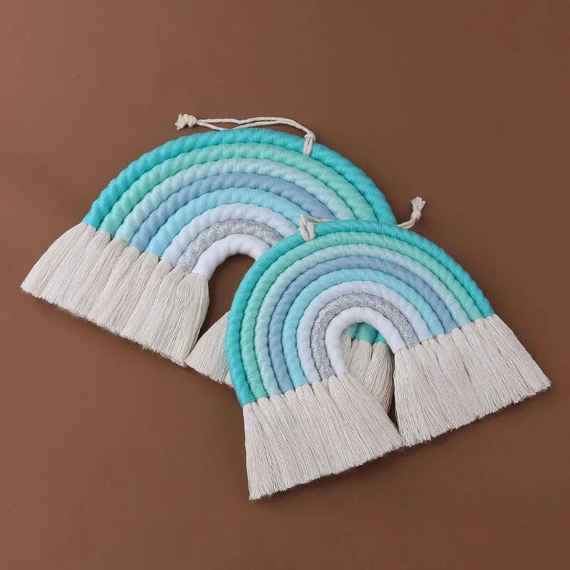 Arc en Ciel Macramé Chambre Garçon Bleu