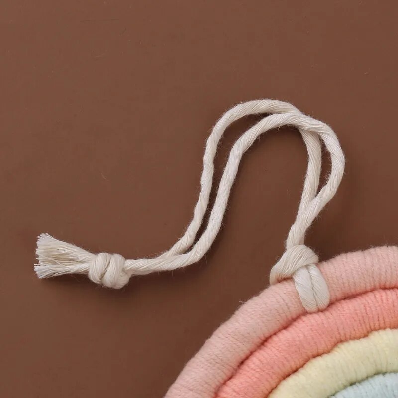 Arc en Ciel Mural Macramé Fait Main