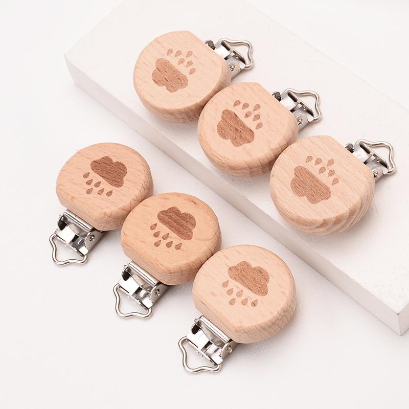 Attache Tétine Macramé Personnalisable en Bois