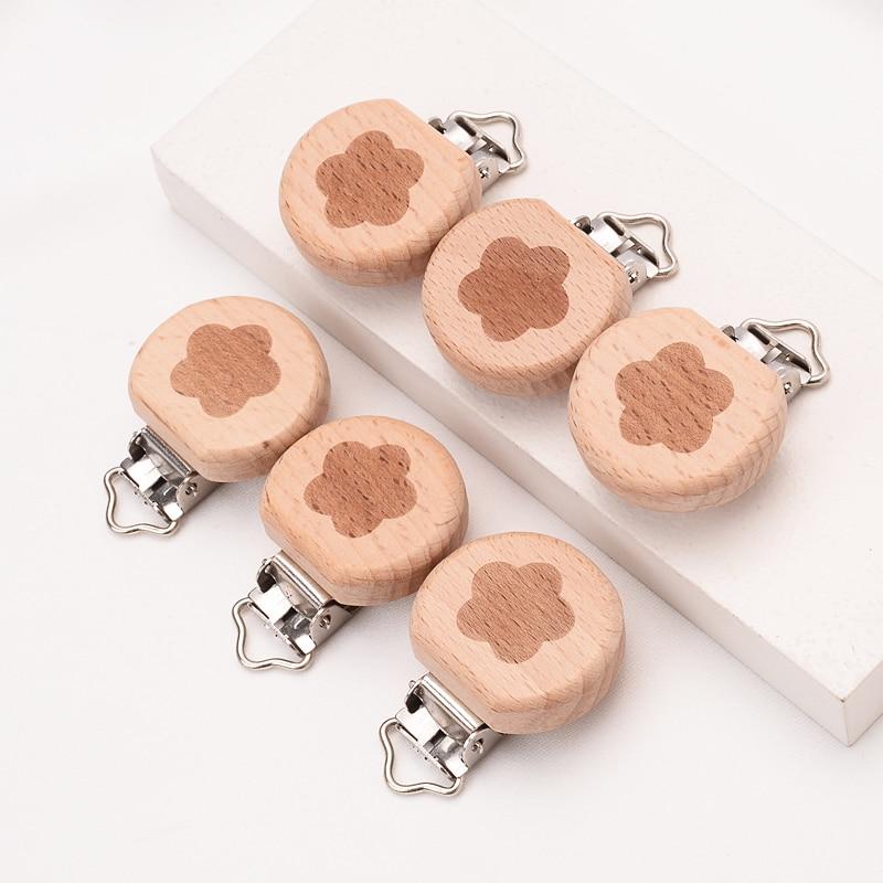 Attache Tétine Macramé Personnalisable en Bois