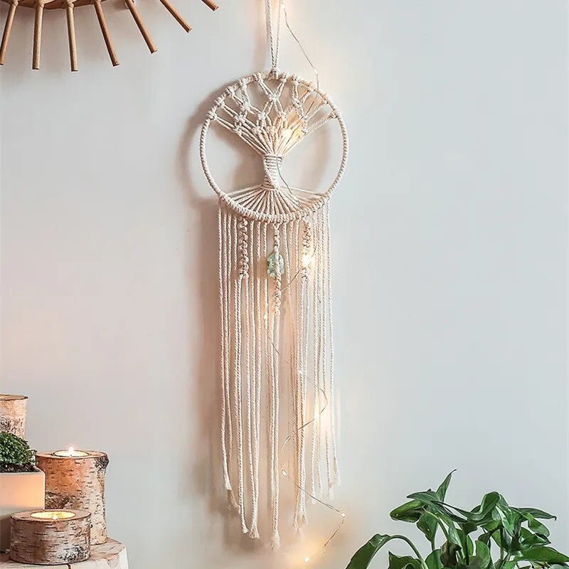 Attrape Rêve Arbre de Vie Macramé Fait Main