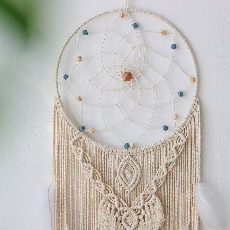 Attrape Rêve Macramé Artisanal en Plumes