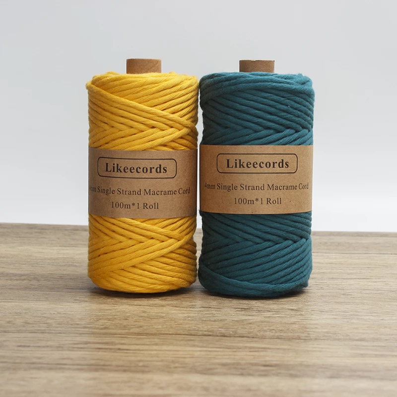 Corde Macramé Peignée 4mm 100m Couleur Sable Création