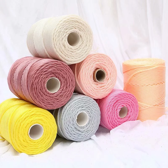 Fil Macramé en Nylon 3mm 200m Rose Foncé Robuste