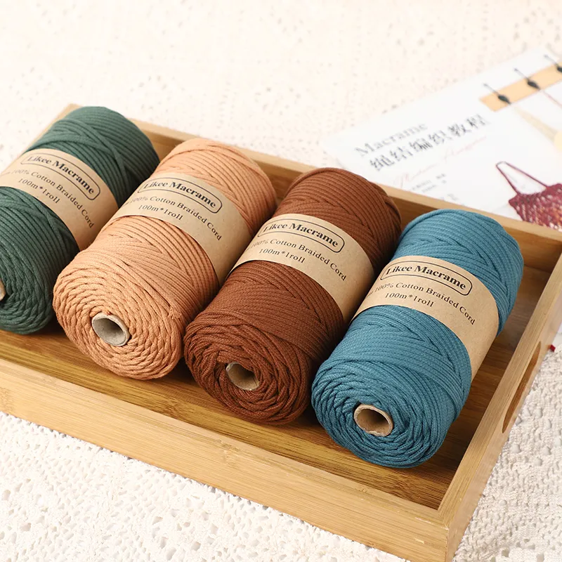 Fil Macramé Torsadé 3mm 100m Blanc Naturel