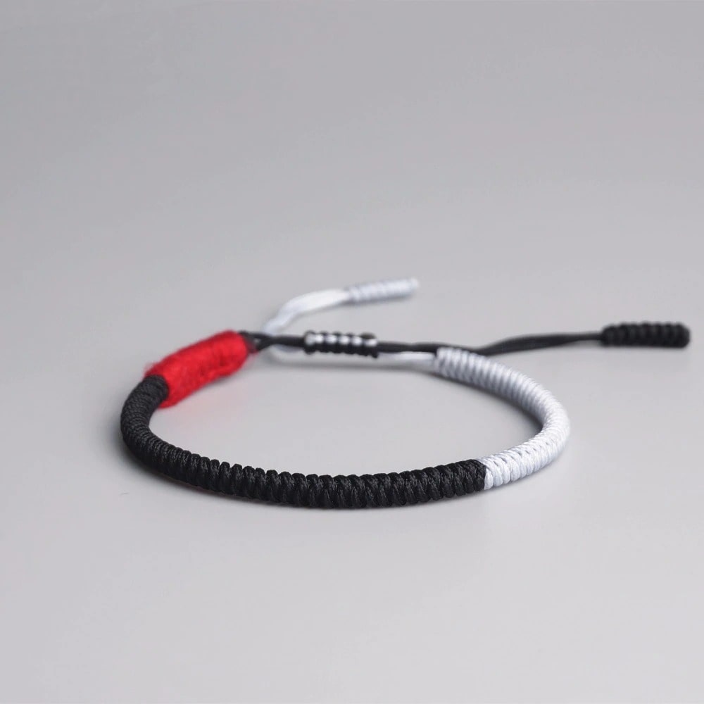 Bracelet Bouddhiste Macramé en Coton Naturel