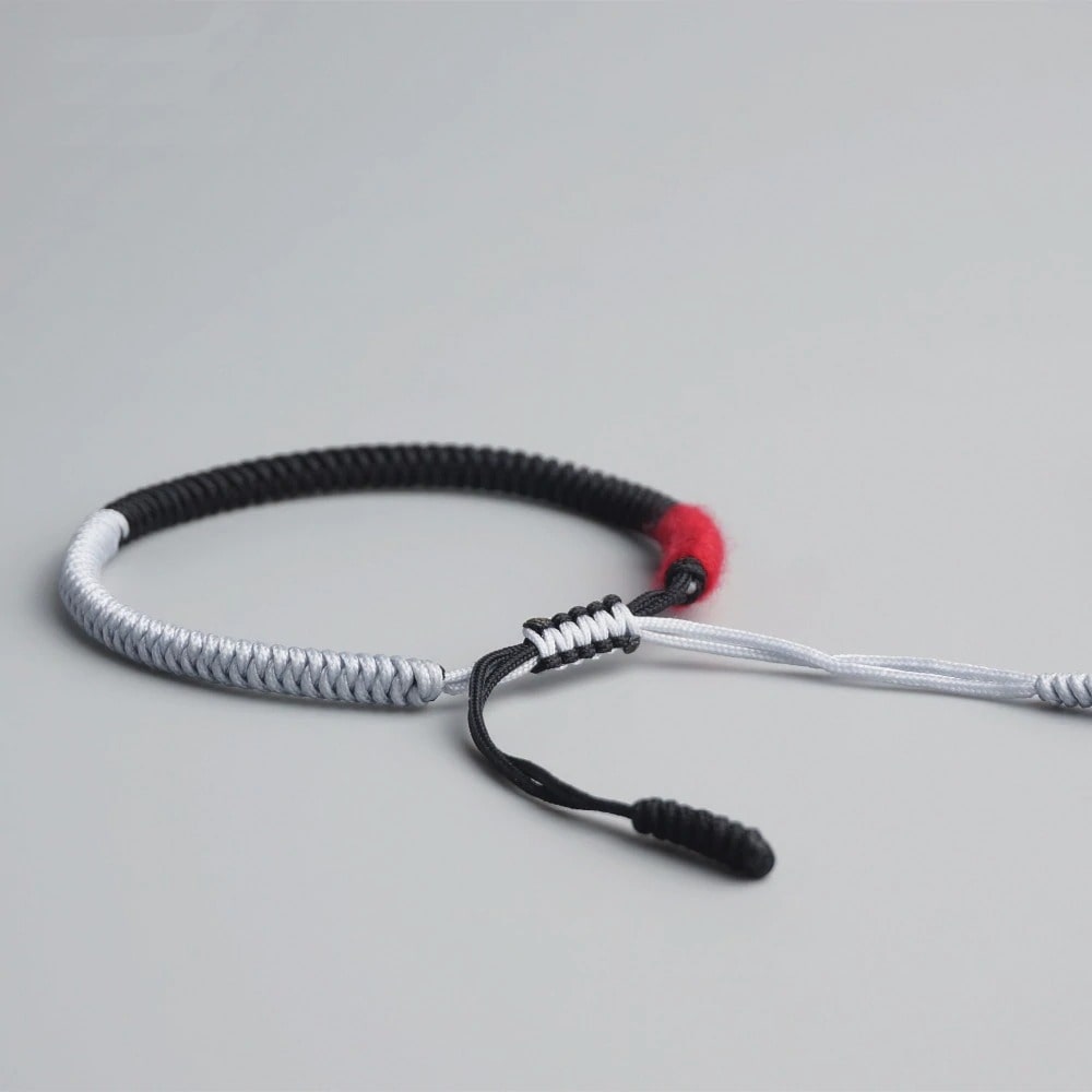 Bracelet Bouddhiste Macramé en Coton Naturel