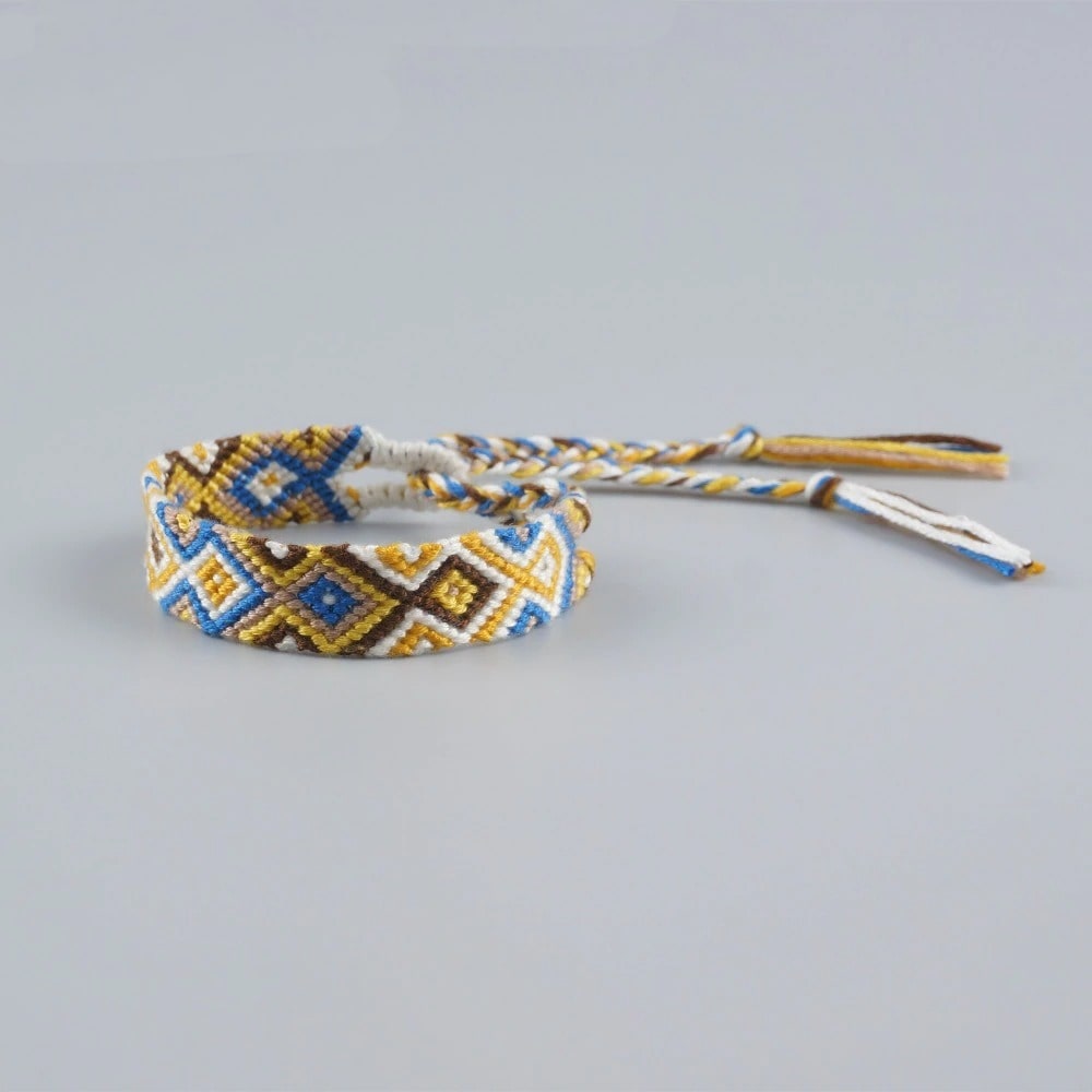 Bracelet Brésilien en Macramé Bleu