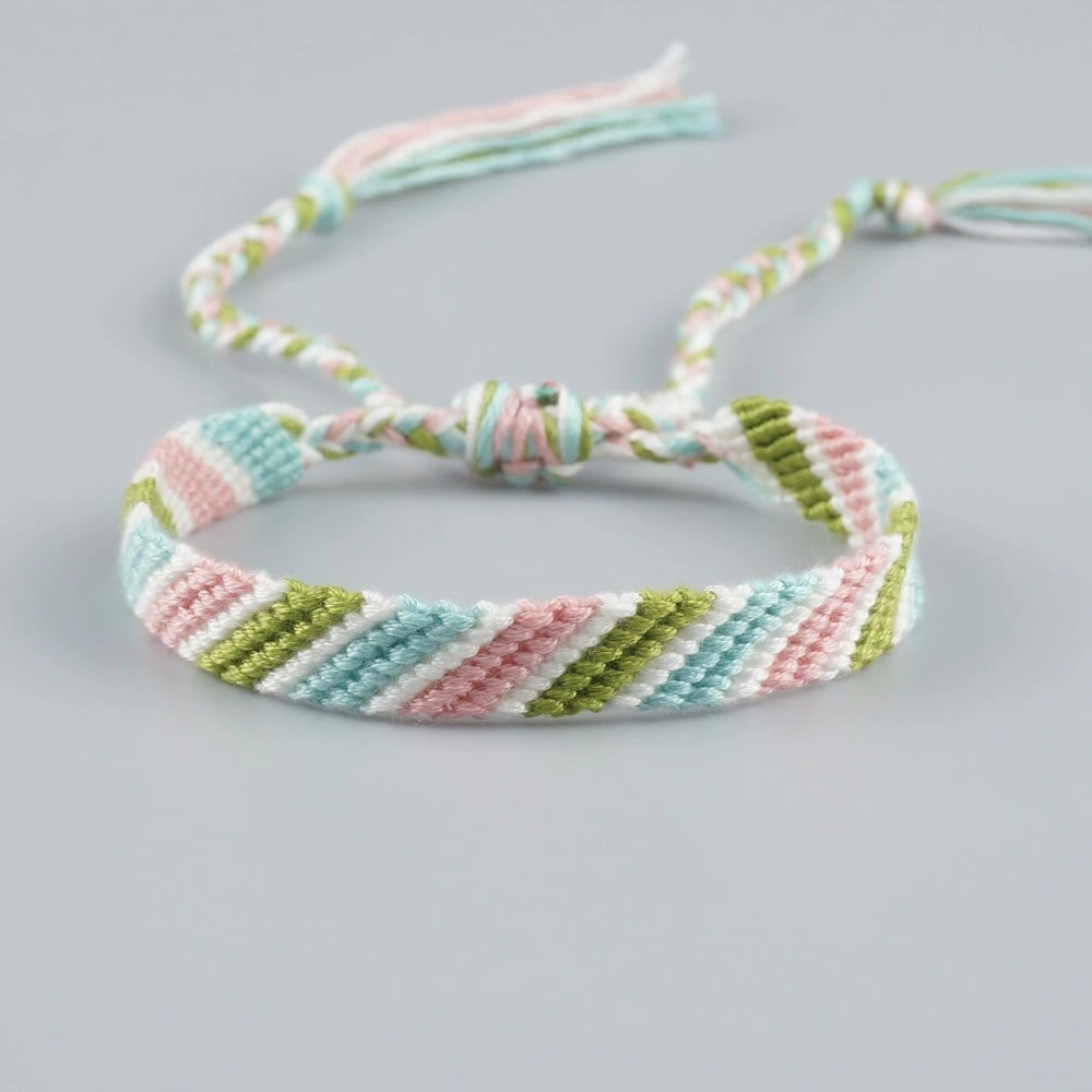 Bracelet Cheville Multicolore en Macramé