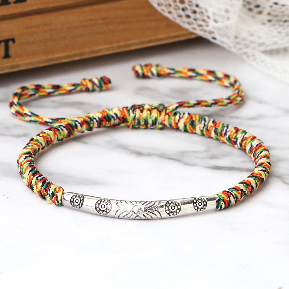 Bracelet Macramé Multicolore Fait Main