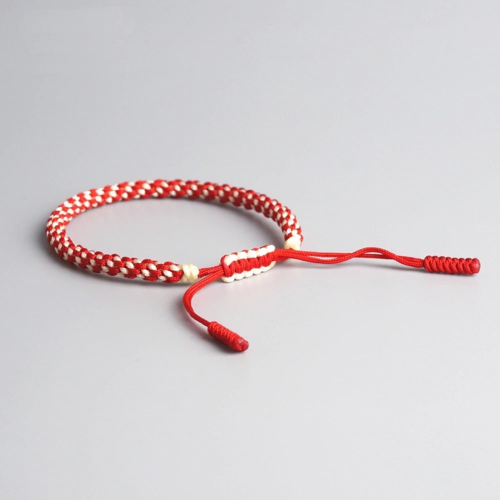 Bracelet Macramé Tressé Coton Cire