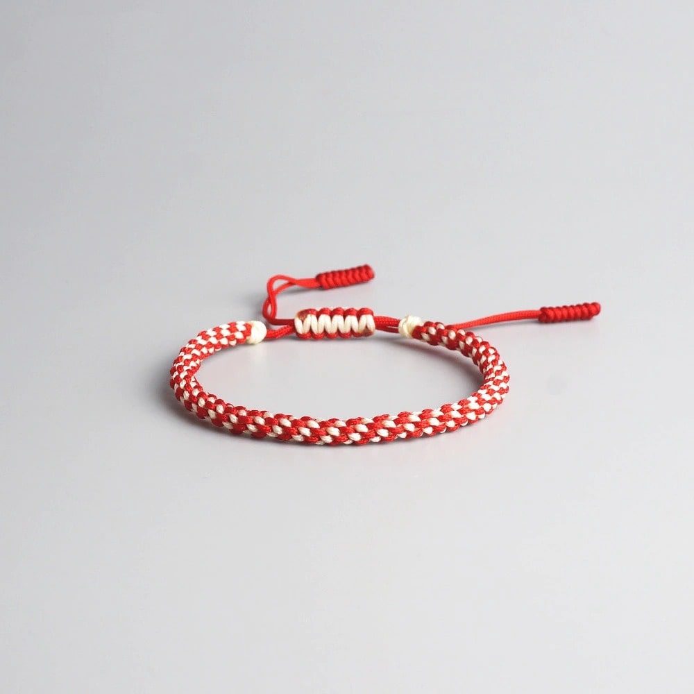 Bracelet Macramé Tressé Coton Cire