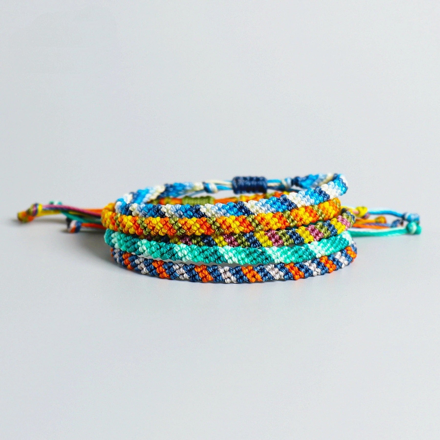 Bracelet Macramé Tricolore Fait Main
