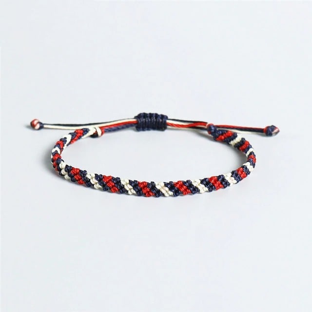 Bracelet Macramé Tricolore Fait Main