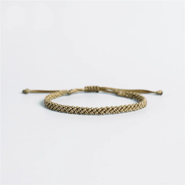 Bracelet Tressage Macramé Coton Cire