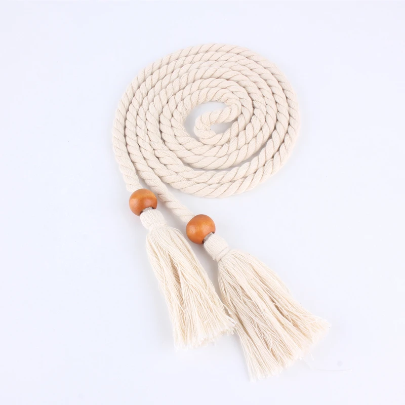 Ceinture Macramé Blanche en Coton