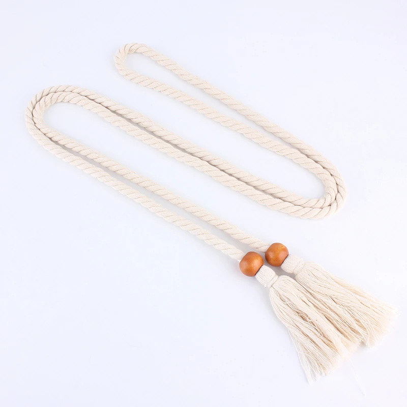 Ceinture Macramé Blanche en Coton