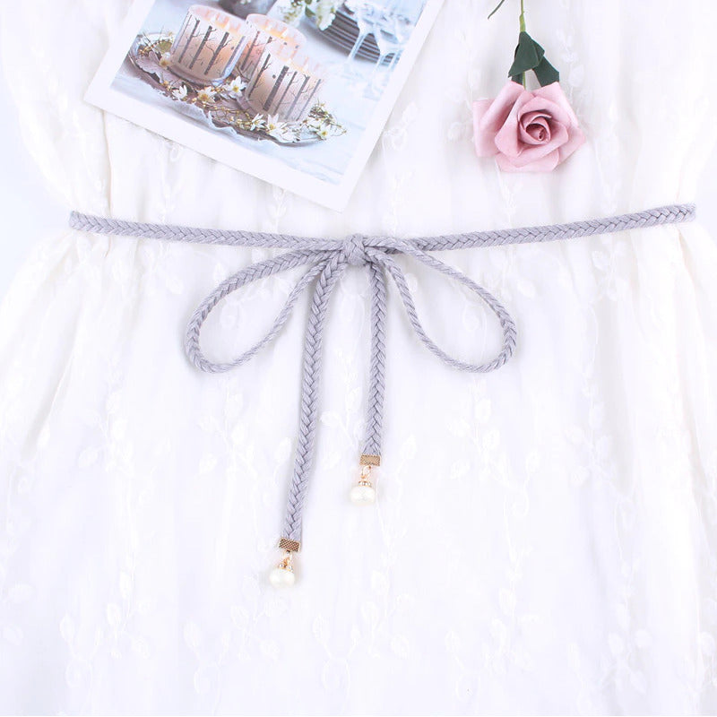 Ceinture Macramé Perles Coton