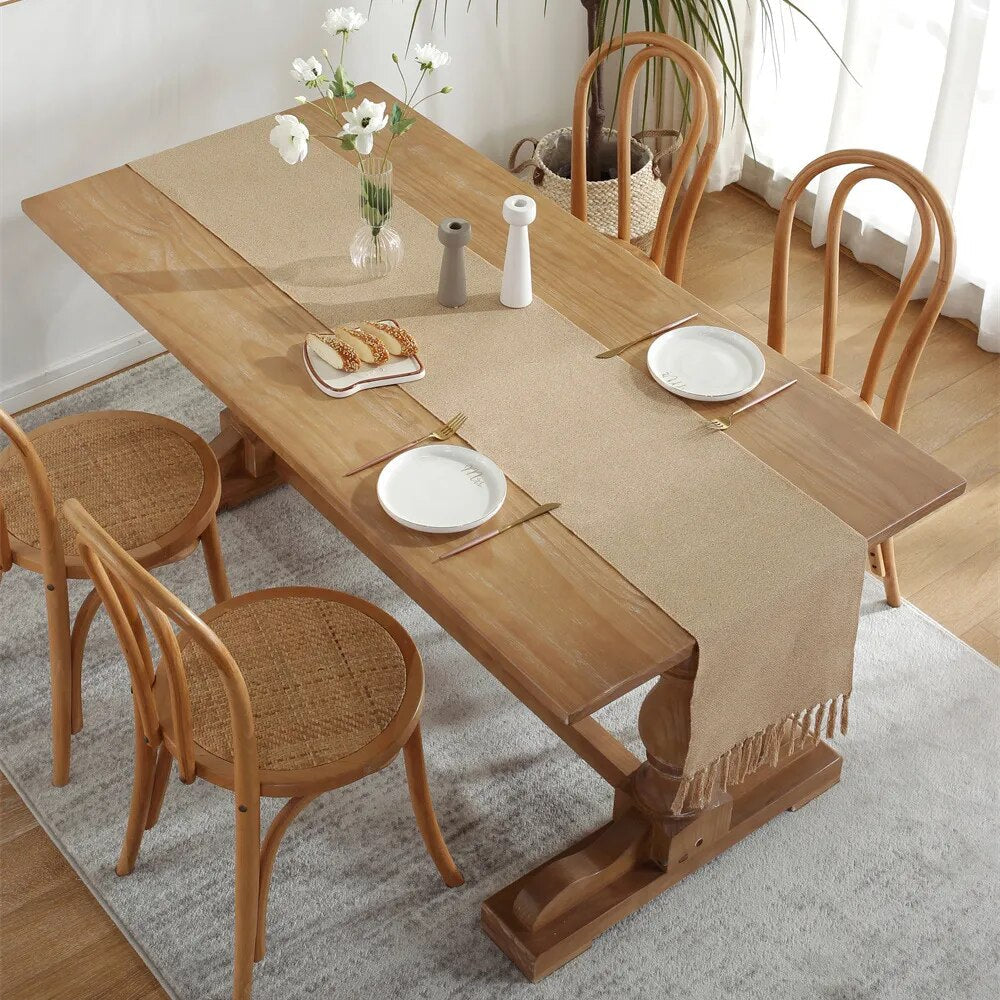 Chemin de Table Macramé Froufrous Coton