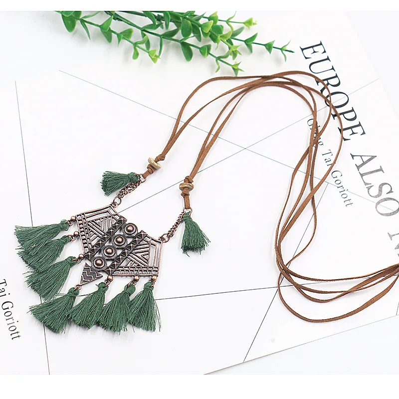 Collier Macramé Bohème en Coton Naturel
