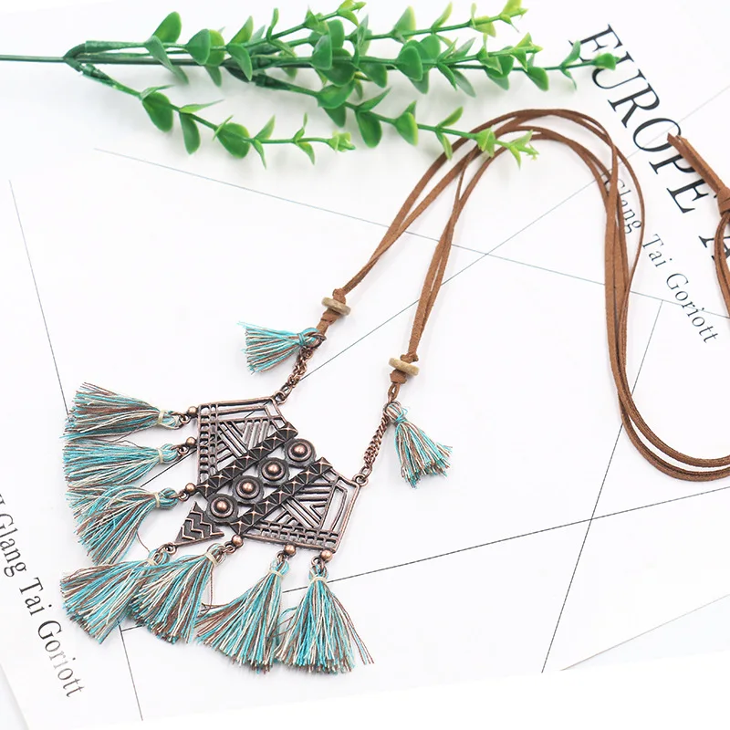 Collier Macramé Bohème en Coton Naturel