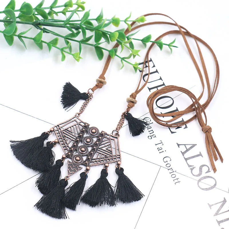 Collier Macramé Bohème en Coton Naturel