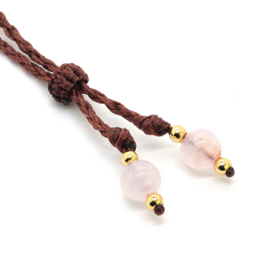 Collier Macramé Tortue Naturelle