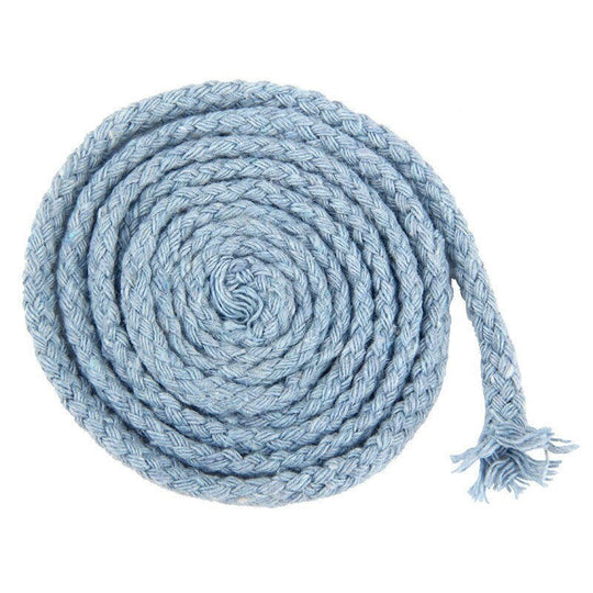 Corde Macramé Torsadée 5mm 100m Bleu Gris Coton
