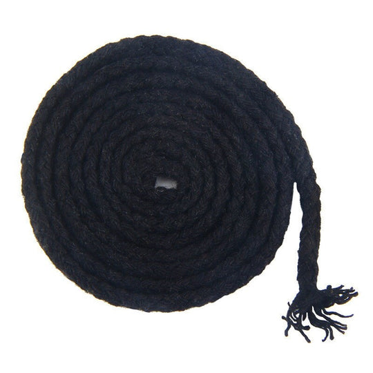 Corde Macramé Torsadée 5mm 100m Noir Coton