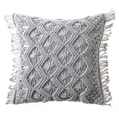 Coussin Macramé Bohème Coton