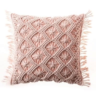 Coussin Macramé Bohème Coton
