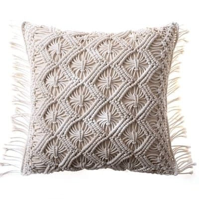 Coussin Macramé Bohème Coton