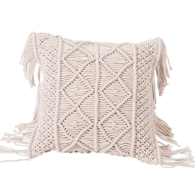 Coussin Macramé Boho Élégant