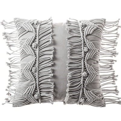 Coussin Macramé Froufrous Élégant