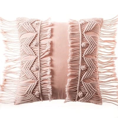 Coussin Macramé Froufrous Élégant