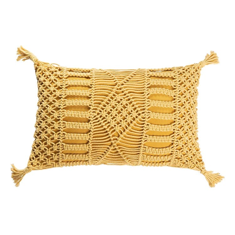 Coussin Macramé Rectangulaire Coton