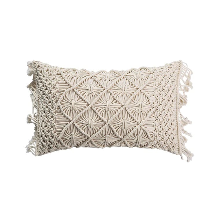 Coussin Macramé Rectangulaire Coton