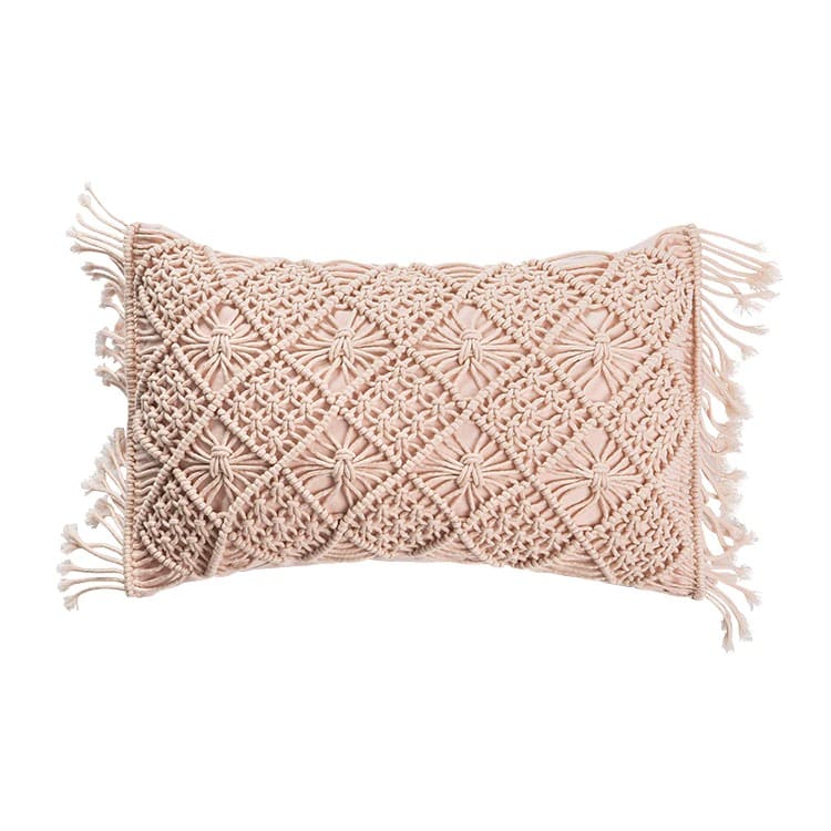 Coussin Macramé Rectangulaire Coton