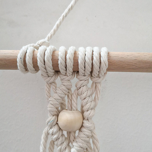 Étagère Bois Macramé Décorative