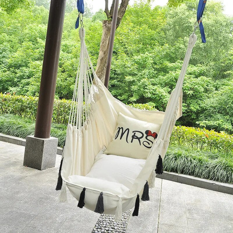 Fauteuil Suspendu en Macramé Bohème