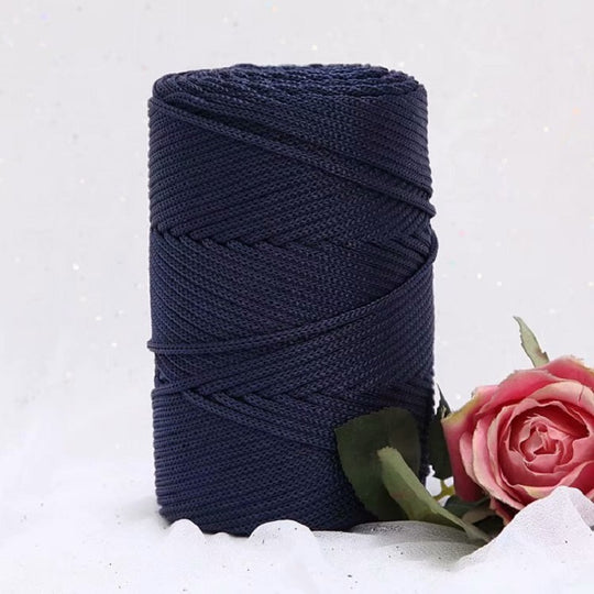 Fil Macramé en Nylon 3mm 200m Bleu Marine Solide