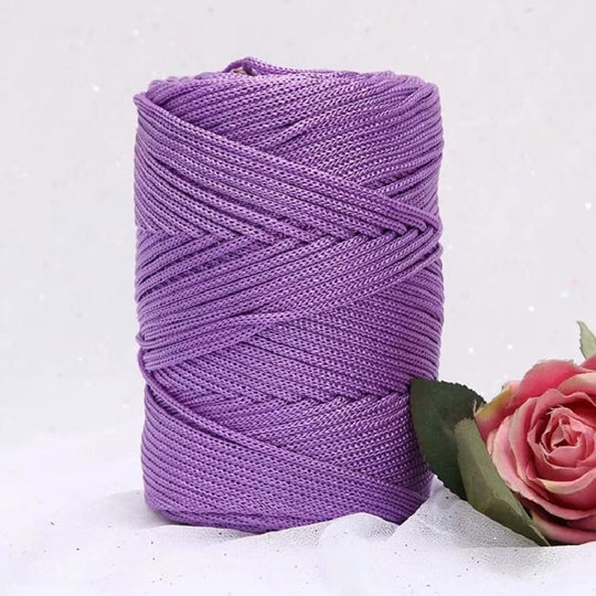 Fil Macramé en Nylon 3mm 200m Violet Robuste