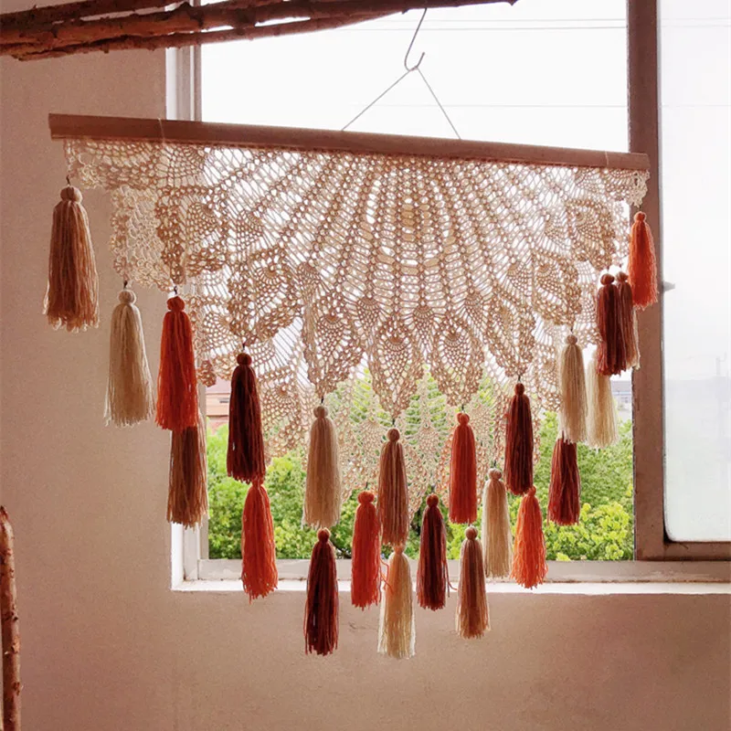 Grand Macramé Boho Mural Fait Main
