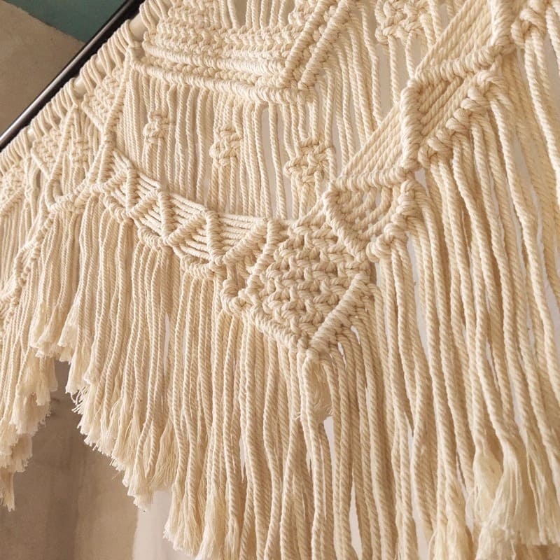 Grand Rideau Boho Macramé Fait Main