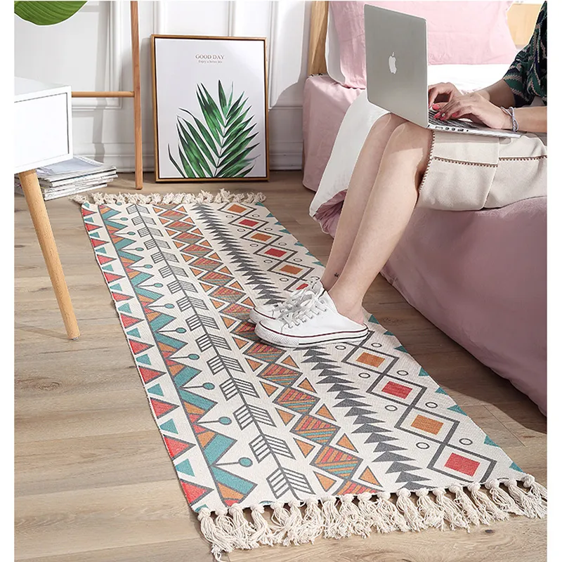 Grand Tapis Macramé Ethnique