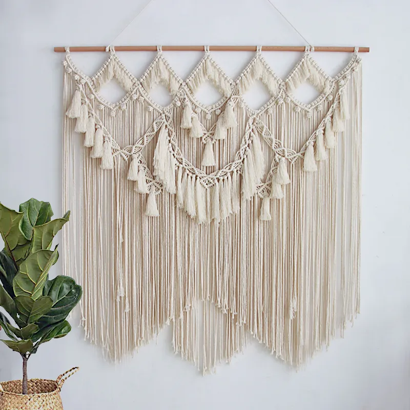 Grande Tête de Lit Macramé Naturelle